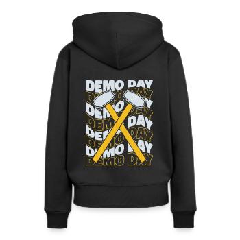 Demo Day Home Wrecker Abriss Bauunternehmer Haus - Frauen Premium Bio Hoodie - Schwarz - Hinten - Julia (174cm)
