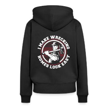 Ich sorge dafür, dass zerstörte Häuser ganz einfach aussehen – Experts House - Frauen Premium Bio Hoodie - Schwarz - Hinten - Julia (174cm)