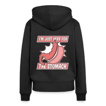 Je suis juste là pour le pontage gastrique de l’estomac - Sweat à capuche Premium bio Femme - noir - Dos - Julia (174cm)