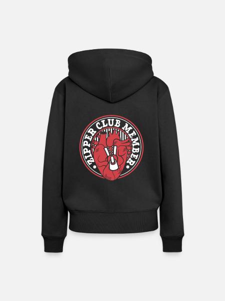 Zipper Club Member Pacemakers Catheter Open Heart - Women’s Premium Organic Hoodie - black