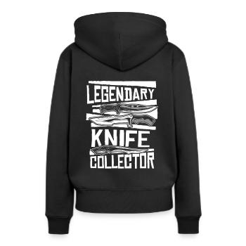 Legendäres Metzgermesser Restaurierung Liebhabermesser - Frauen Premium Bio Hoodie - Schwarz - Hinten - Julia (174cm)