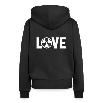 Amour Uranium Centrale Nucléaire Energie Nucléaire - Sweat à capuche Premium bio Femme - noir - Dos - Julia (174cm)