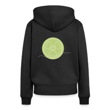 Centrale nucléaire d’uranium de Lineart Energy - Sweat à capuche Premium bio Femme - noir - Dos - Julia (174cm)
