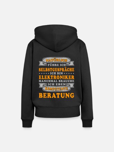 Elektriker / Elektroniker - kompetente Beratung - Frauen Premium Bio Hoodie - Schwarz