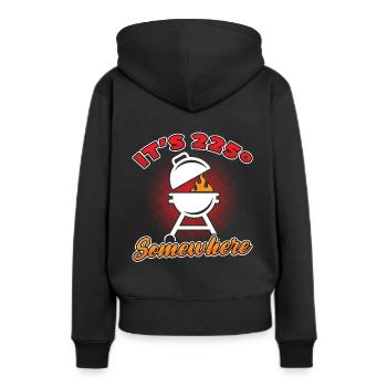 Barbecue Barbecue Grillades - Sweat à capuche Premium bio Femme - noir - Dos - Julia (174cm)