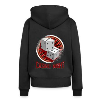 Roulette Casino Logo - Frauen Premium Bio Hoodie - Schwarz - Hinten - Julia (174cm)