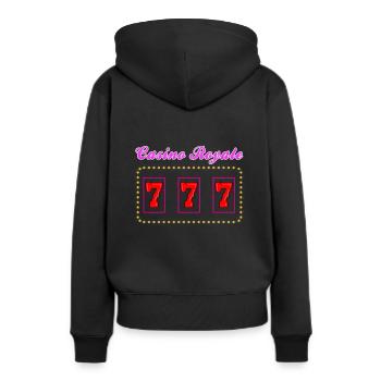 Symbole du jackpot du casino 777 - Sweat à capuche Premium bio Femme - noir - Dos - Julia (174cm)