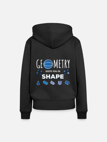 Geometrie Spruch - Frauen Premium Bio Hoodie - Schwarz