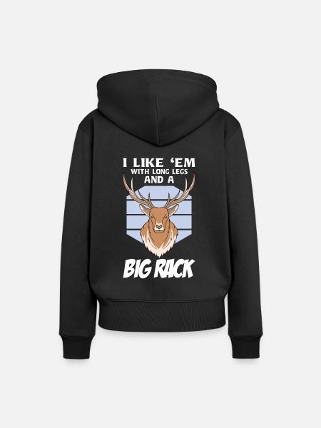 Hirschjagd - Frauen Premium Bio Hoodie - Schwarz