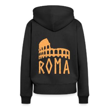 Rome Italy rom Rom Italien - Frauen Premium Bio Hoodie - Schwarz - Hinten - Julia (174cm)