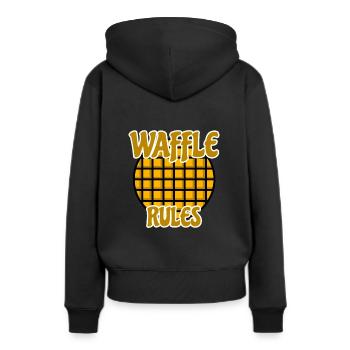 Gaufre - Sweat à capuche Premium bio Femme - noir - Dos - Julia (174cm)