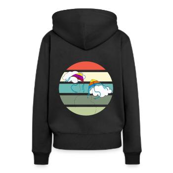 Cerf-volant Dicton cerf-volant Cadeau - Sweat à capuche Premium bio Femme - noir - Dos - Julia (174cm)