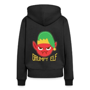 Elfe en colère - Sweat à capuche Premium bio Femme - noir - Dos - Julia (174cm)