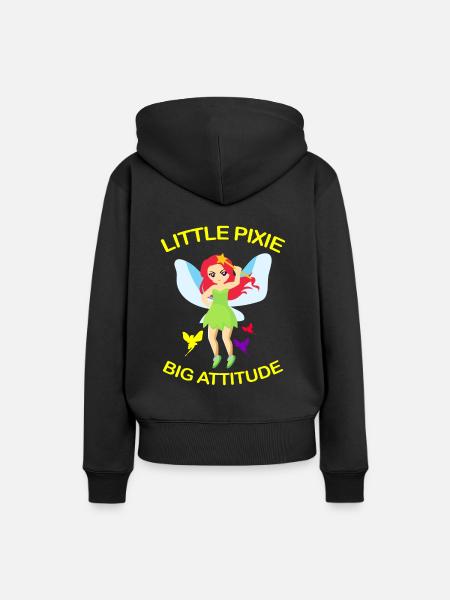 Fee - Frauen Premium Bio Hoodie - Schwarz