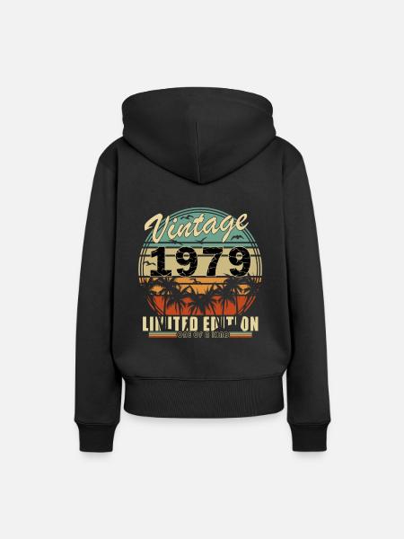 1979 Anniversary Gift Vintage 1979 Vintage 1979 - Women’s Premium Organic Hoodie - black