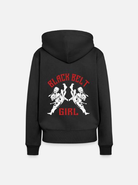 Schwarzer Gürtel Kampfsport - Frauen Premium Bio Hoodie - Schwarz