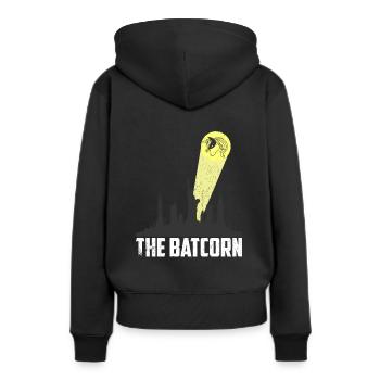 Licorne super-héroïne - Sweat à capuche Premium bio Femme - noir - Dos - Julia (174cm)