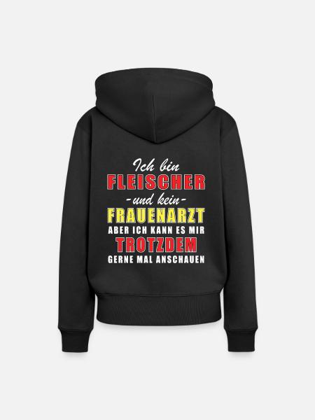 Beruf Berufung Job Fleischer - Frauen Premium Bio Hoodie - Schwarz