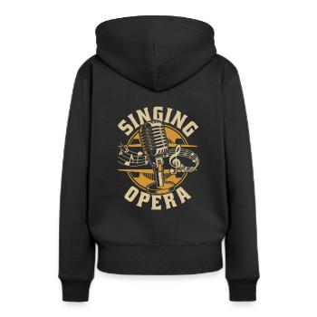 Chant Opéra Opéra Chanteur Ténor Chanteur - Sweat à capuche Premium bio Femme - noir - Dos - Julia (174cm)
