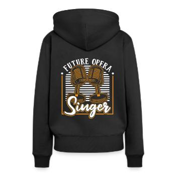 Futur chanteur d’opéra Chanteur ténor d’opéra - Sweat à capuche Premium bio Femme - noir - Dos - Julia (174cm)