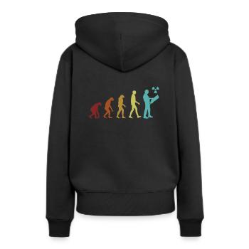 Nuklearingenieur Evolution Uranenergie Kernenergie - Frauen Premium Bio Hoodie - Schwarz - Hinten - Julia (174cm)