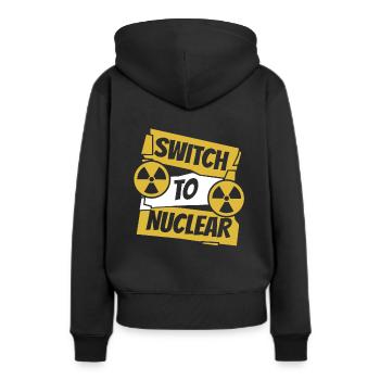 Wechsel zu Kernenergie Uranbetreiber Kernenergie - Frauen Premium Bio Hoodie - Schwarz - Hinten - Julia (174cm)