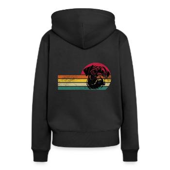 Carlin, Carlin, Carlin Chien - Sweat à capuche Premium bio Femme - noir - Dos - Julia (174cm)