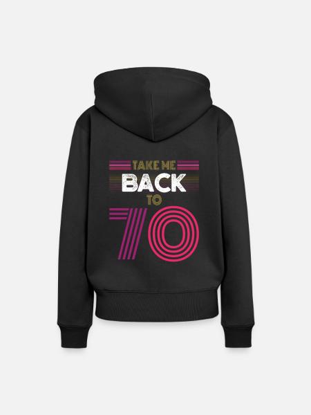 Retro 70s - Women’s Premium Organic Hoodie - black