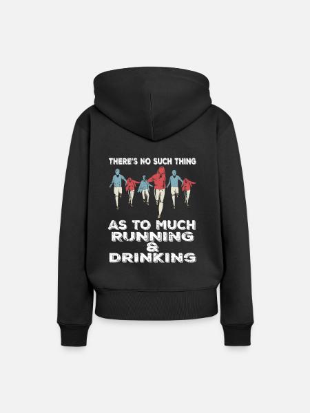 Joggen Jogger - Frauen Premium Bio Hoodie - Schwarz