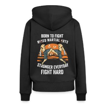 mixed martial arts mma - Frauen Premium Bio Hoodie - Schwarz - Hinten - Julia (174cm)
