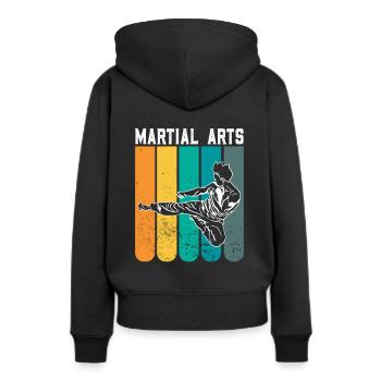MMA Mixed Martial Arts - Frauen Premium Bio Hoodie - Schwarz - Hinten - Julia (174cm)