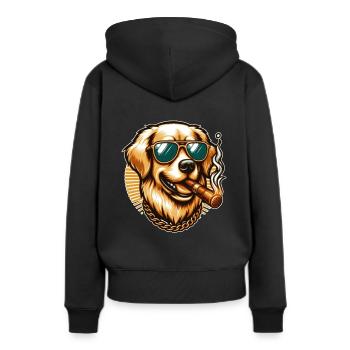 Golden Retriever Cadeau Golden Retriever - Sweat à capuche Premium bio Femme - noir - Dos - Julia (174cm)