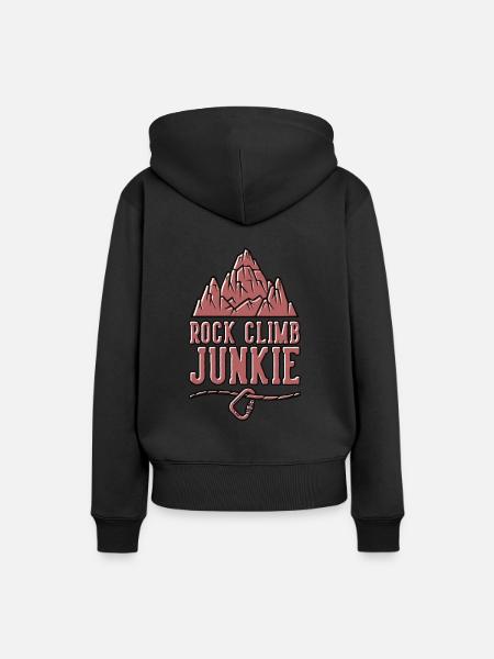 Rock Climb Junkie Alpine Outdoor Speed Sport Free - Women’s Premium Organic Hoodie - black