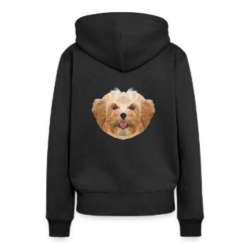 Hund Vierbeiner Wauwau Hundebesitzer Bolonka - Frauen Premium Bio Hoodie - Schwarz - Hinten - Julia (174cm)
