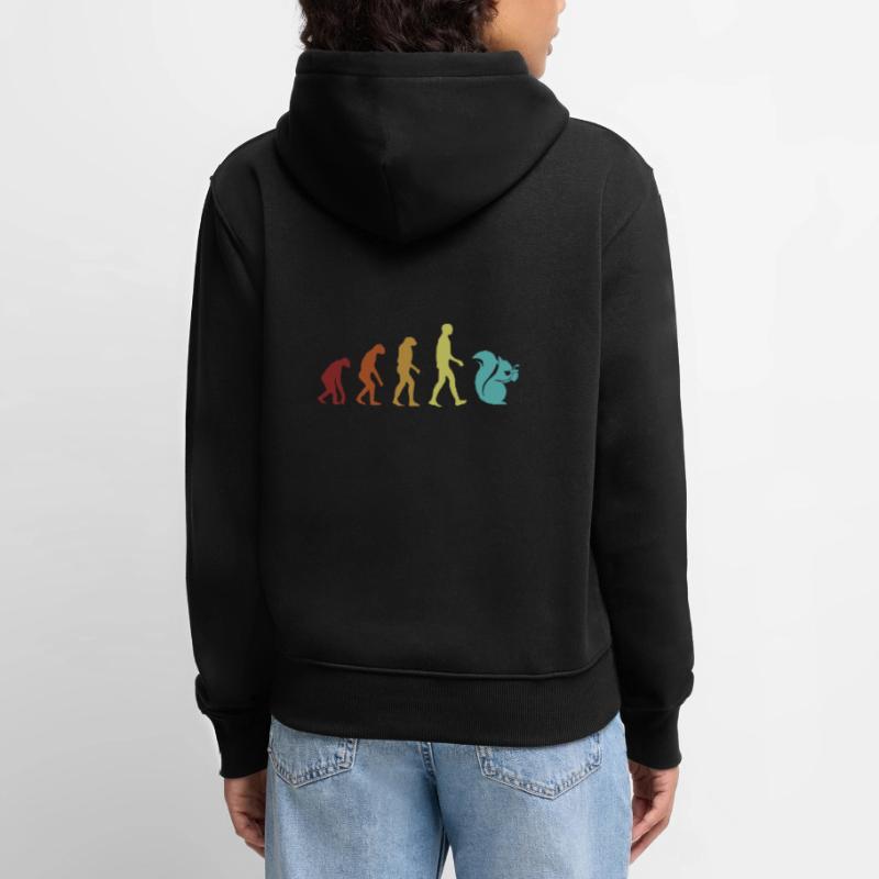 Squirrel Evolution Fox Eastern Gray Japanese Women’s Premium Organic Hoodie