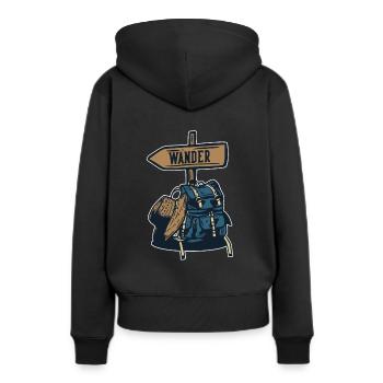 Randonnées Randonnées Randonnées Randonnées Randonnées - Sweat à capuche Premium bio Femme - noir - Dos - Julia (174cm)