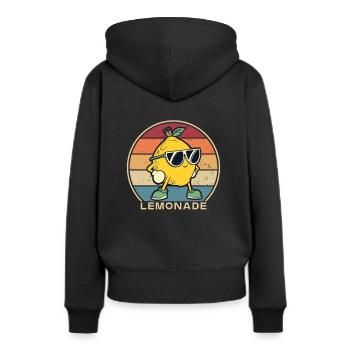 Rétro Limonade Limonade Vendeur Limonade - Sweat à capuche Premium bio Femme - noir - Dos - Julia (174cm)