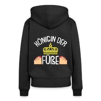 Fußpflegerin Pediküre Podologie Fußnägel - Frauen Premium Bio Hoodie - Schwarz - Hinten - Julia (174cm)