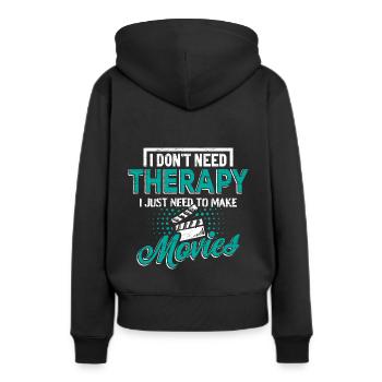 Cinéaste cinématographique - Sweat à capuche Premium bio Femme - noir - Dos - Julia (174cm)