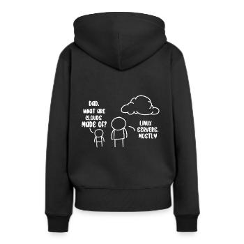 Cloud Storage Data Server Information Technology - Sweat à capuche Premium bio Femme - noir - Dos - Julia (174cm)