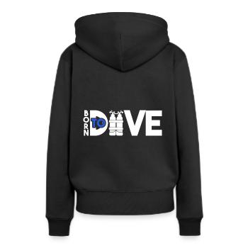 Plongée plongée - Sweat à capuche Premium bio Femme - noir - Dos - Julia (174cm)