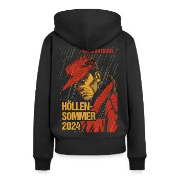 Hell's summer 2024 - I was there (for black) - Women’s Premium Organic Hoodie - black - Back - Julia (174cm)