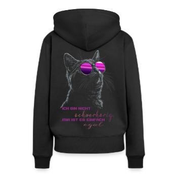 Cat doesn't matter - Women’s Premium Organic Hoodie - black - Back - Julia (174cm)