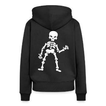 squelette - Sweat à capuche Premium bio Femme - noir - Dos - Julia (174cm)
