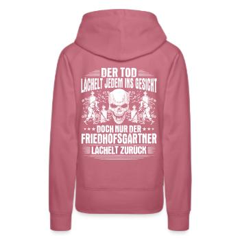Friedhofsgärtner Friedhof Cemetery Gardener - Frauen Premium Bio Hoodie - Malve - Hinten - Isabella (175cm)