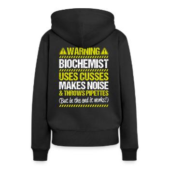 Biochemiker Biochimie Biochimie Biochimiste - Sweat à capuche Premium bio Femme - noir - Dos - Julia (174cm)