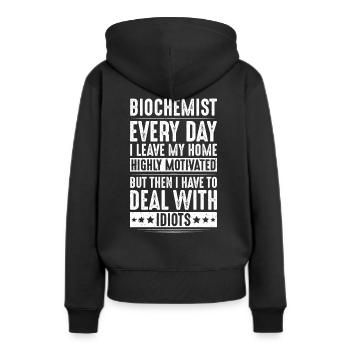 Biochemiker Biochimie Biochimie Biochimiste - Sweat à capuche Premium bio Femme - noir - Dos - Julia (174cm)