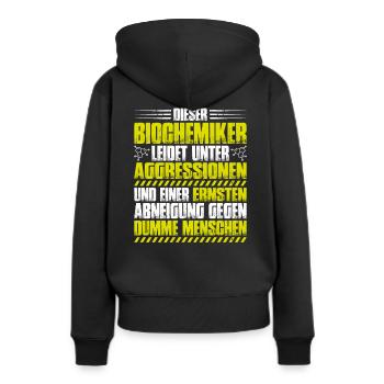 Biochemiker Biochimie Biochimie Biochimiste - Sweat à capuche Premium bio Femme - noir - Dos - Julia (174cm)