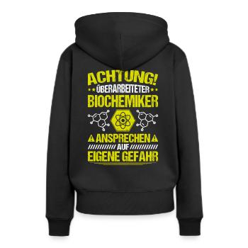 Biochemiker Biochemie Biochemistry Biochemist - Frauen Premium Bio Hoodie - Schwarz - Hinten - Julia (174cm)