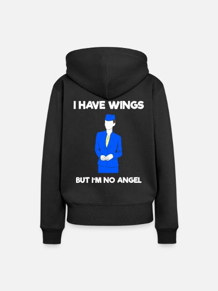 Cooler Flugbegleiter Kabinenbesatzung - Frauen Premium Bio Hoodie - Schwarz